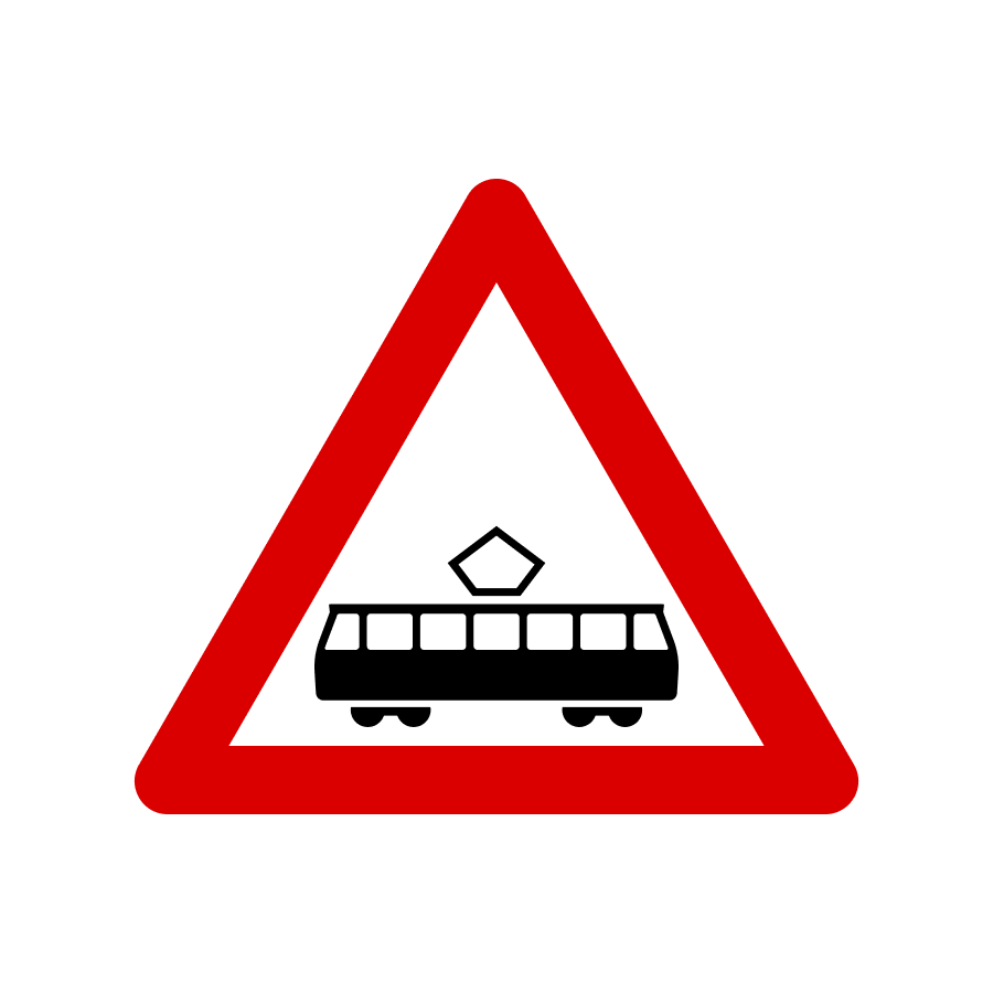 Знак 1.20 Перехрещення з трамвайною колією