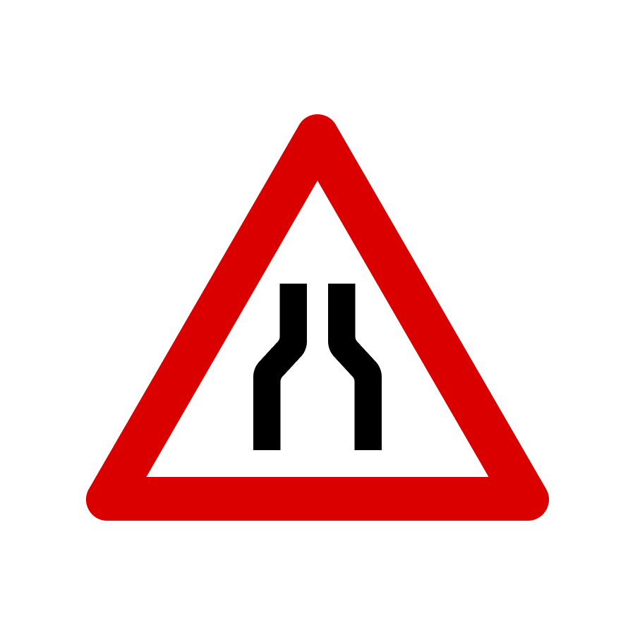 Знак 1.5.1 Звуження дороги