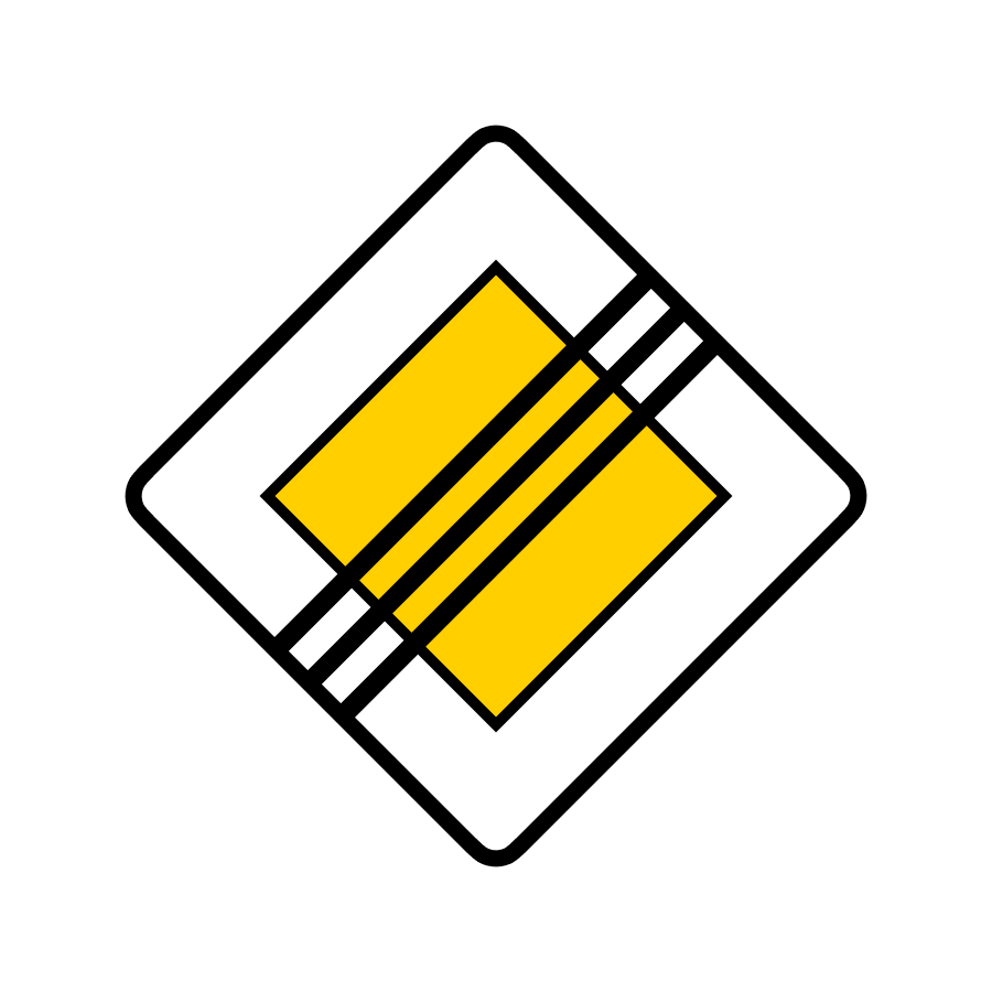 Знак 2.4 Кінець головної дороги