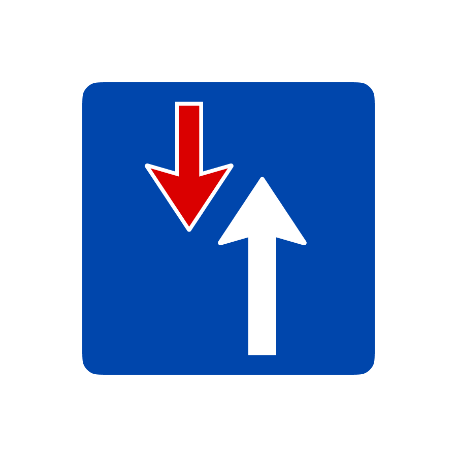 Знак 2.6 Перевага перед зустрічним рухом