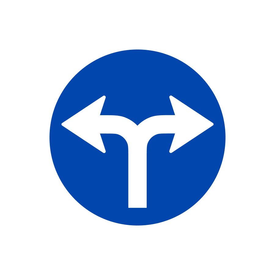 Знак 4.6 Рух праворуч або ліворуч