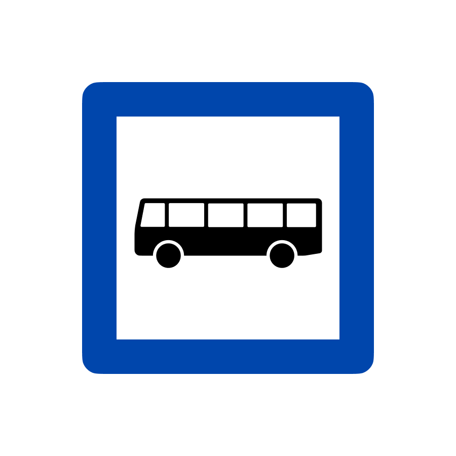Знак 5.45.1 Пункт зупинки автобуса