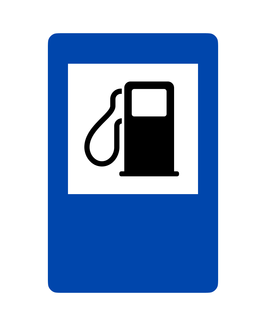 Знак 6.7.1 Автозаправні станції (бензин та дизельне паливо)