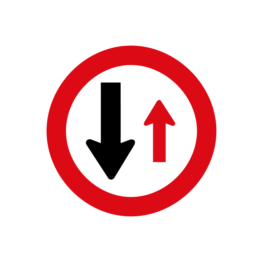 Аргентинський варіант знака «Перевага зустрічного руху»