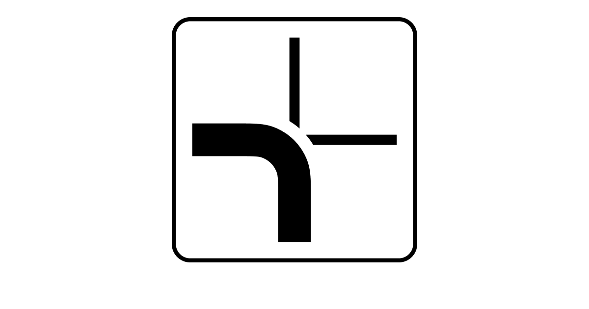 Нова табличка «Напрямок головної дороги»